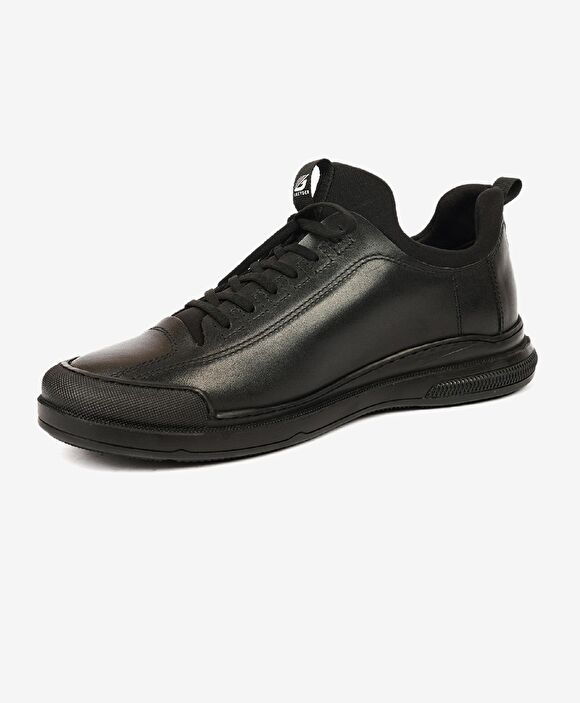 Erkek Siyah Hakiki Deri Casual Ayakkabı