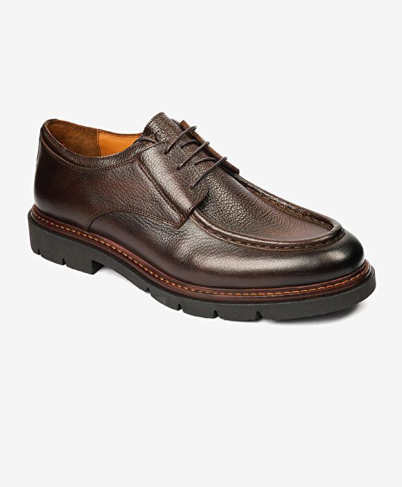 Erkek Kahverengi Hakiki Deri Casual Ayakkabı