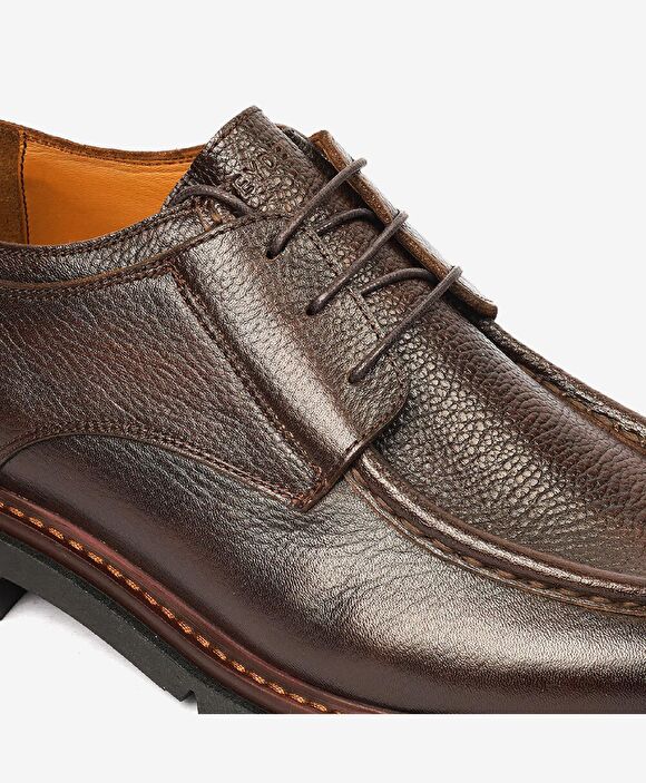 Erkek Kahverengi Hakiki Deri Casual Ayakkabı