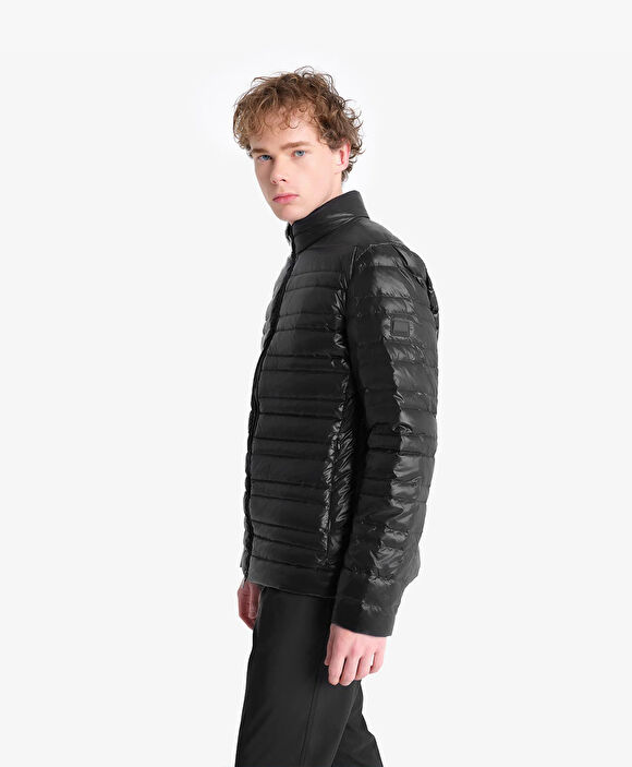 Erkek Parlak Siyah Su İtici Mont 4K1TM83513