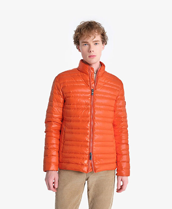 Erkek Parlak Nar Çiçeği Su İtici Mont 4K1TM83513