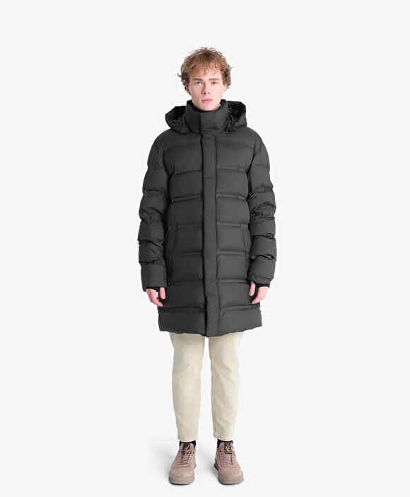 Erkek Siyah Su İtici Uzun Mont 4K1TM83520