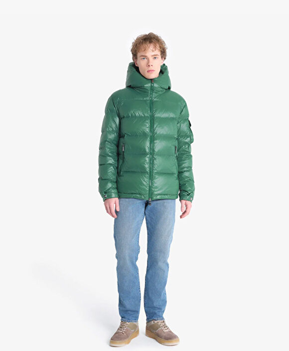 Erkek Parlak Yeşil Su İtici Mont 4K1TM83521