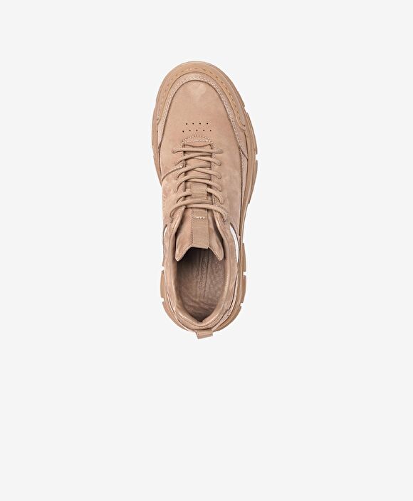 Erkek Vizon Hakiki Deri Sneaker Ayakkabı