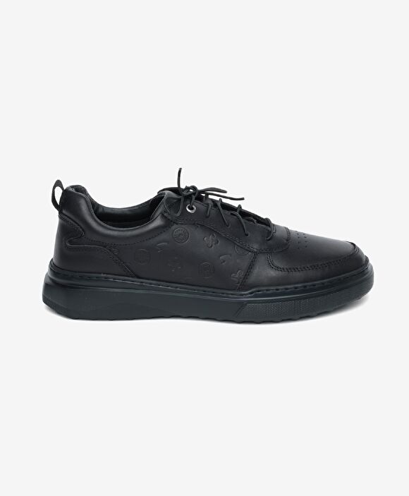 Erkek Siyah Hakiki Deri Sneaker Ayakkabı 4K1UA17740