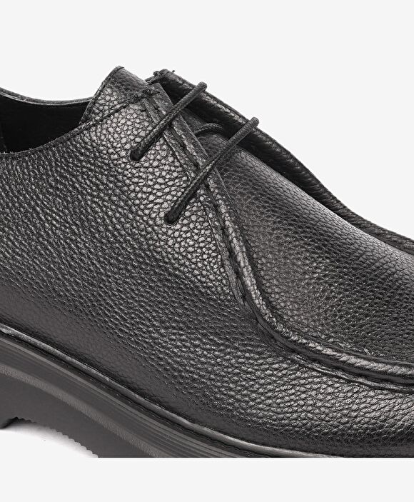 Erkek Siyah Hakiki Deri Klasik Ayakkabı