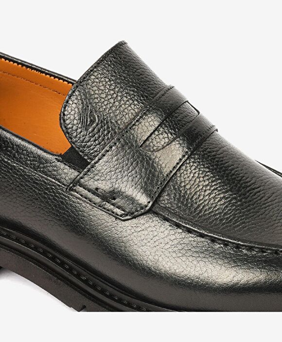 Erkek Siyah Hakiki Deri Casual Ayakkabı