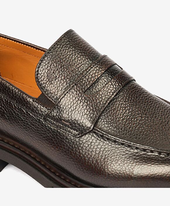 Erkek Kahverengi Hakiki Deri Casual Ayakkabı