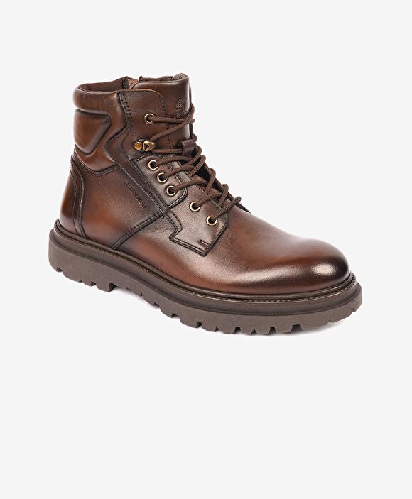 Erkek Kahverengi Hakiki Deri Günlük Bot