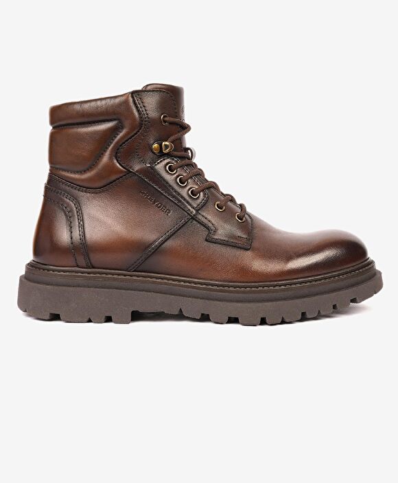 Erkek Kahverengi Hakiki Deri Günlük Bot