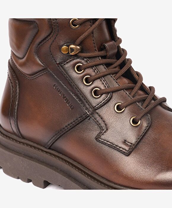 Erkek Kahverengi Hakiki Deri Günlük Bot