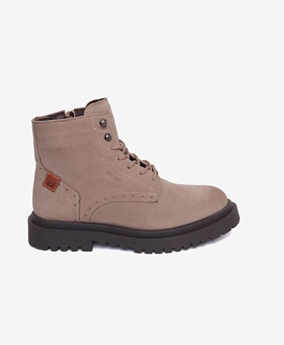 Erkek Koyu Vizon Hakiki Deri Klasik Bot