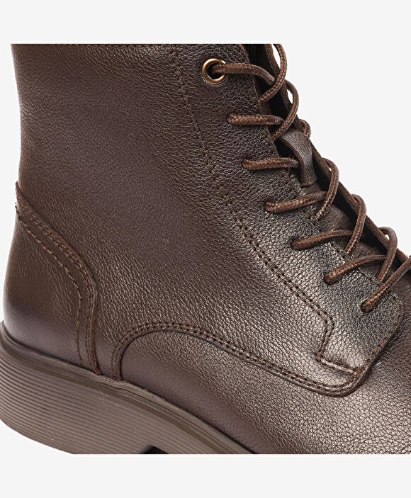 Erkek Kahverengi Hakiki Deri Klasik Bot