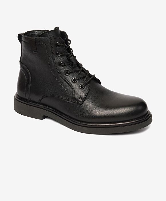 Erkek Siyah Hakiki Deri Günlük Bot