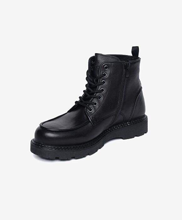 Erkek Siyah Hakiki Deri Günlük Bot