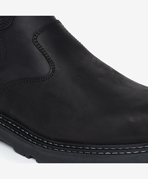 Erkek Siyah Hakiki Deri Chelsea Bot