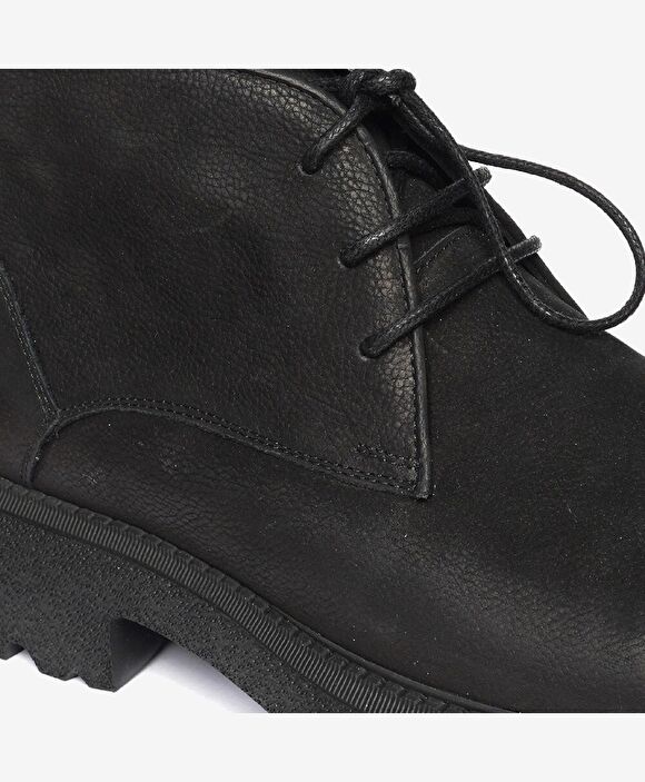 Erkek Siyah Nubuk Hakiki Deri Casual Bot