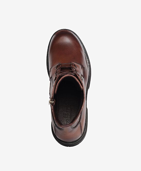 Erkek Kahverengi Hakiki Deri Günlük Bot