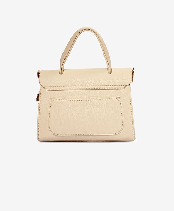 Kadın Ekru Tokalı Kol Çantası