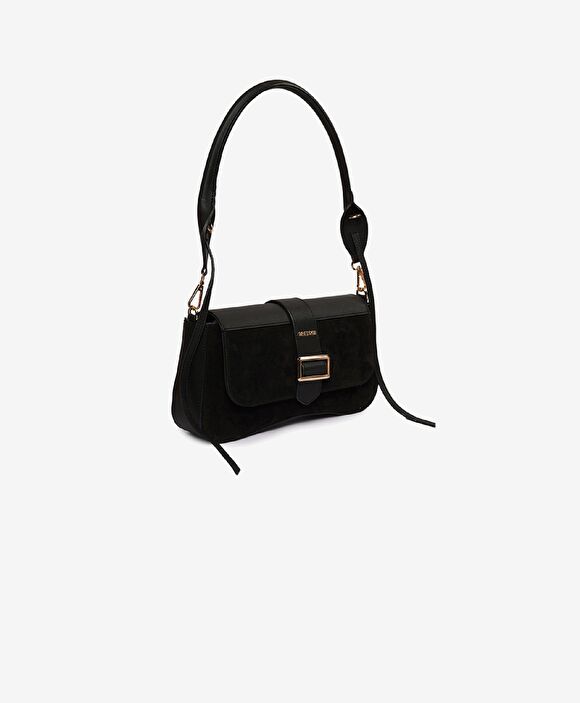 Kadın Siyah Mıknatıslı Omuz Çantası