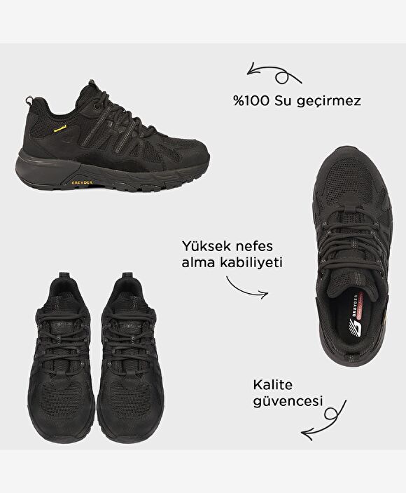 Siyah Su Geçirmez Ayakkabı