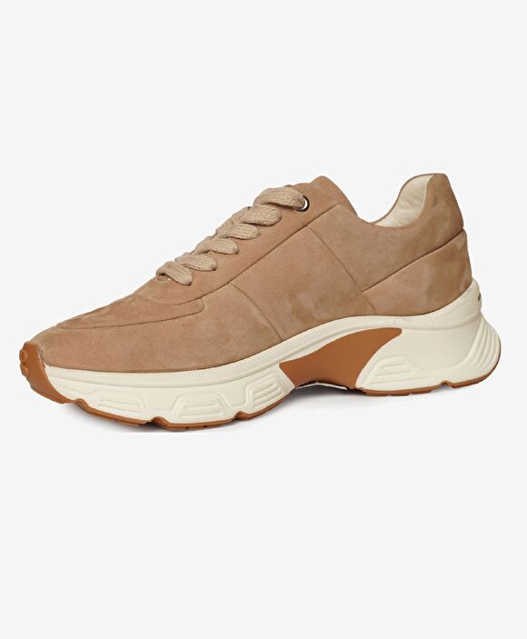 Kadın Vizon Nubuk Hakiki Deri Sneaker Ayakkabı