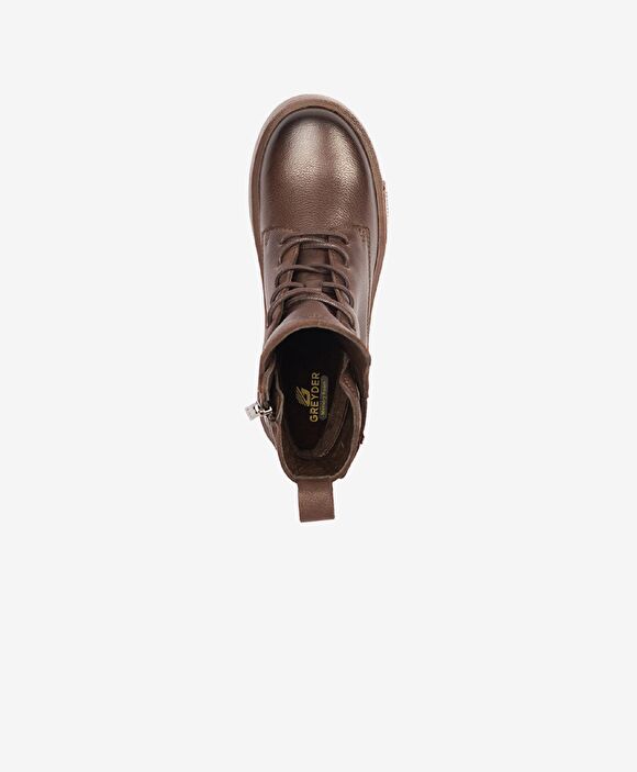 Kadın Kahverengi Hakiki Deri Sneaker Bot