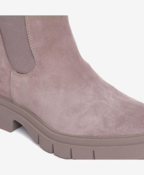 Kadın Vizon Hakiki Deri Termo Light Taban Chelsea Bot