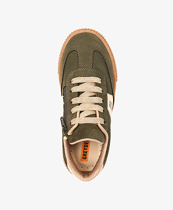 Erkek Çocuk Haki Hakiki Deri Ayakkabı