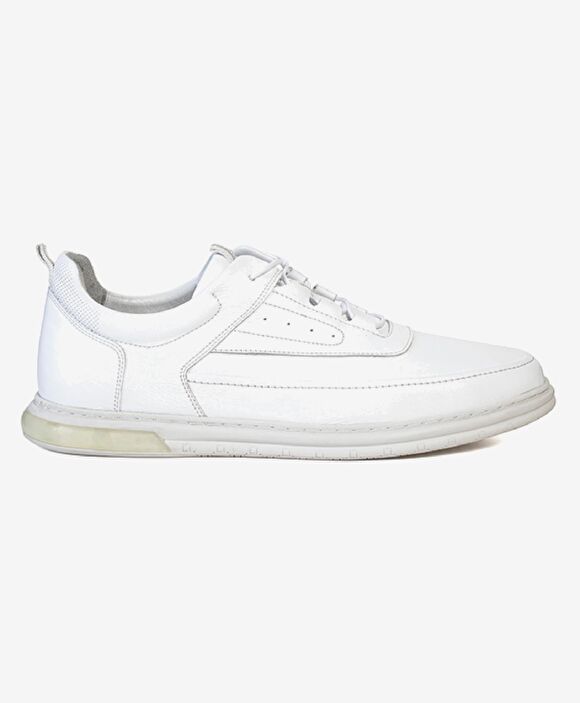 Erkek Beyaz Hakiki Deri Casual Ayakkabı