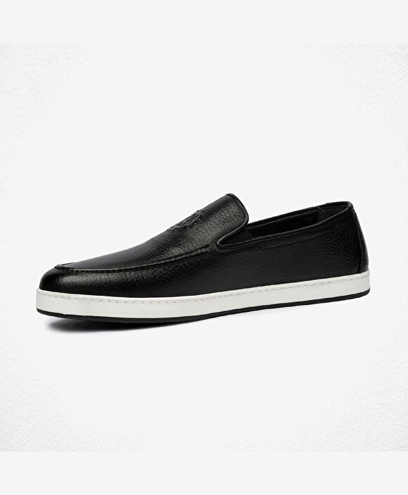 Erkek Siyah Hakiki Deri Loafer Ayakkabı