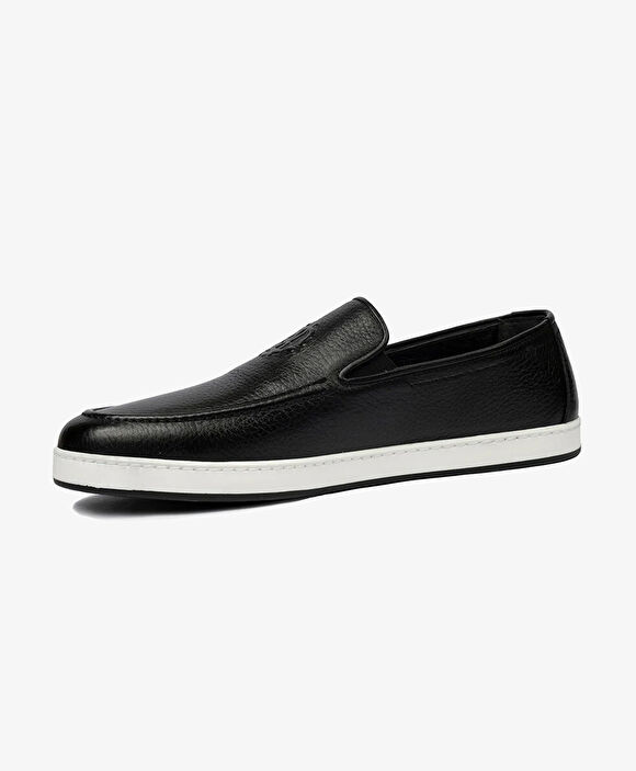 Erkek Siyah Hakiki Deri Loafer Ayakkabı