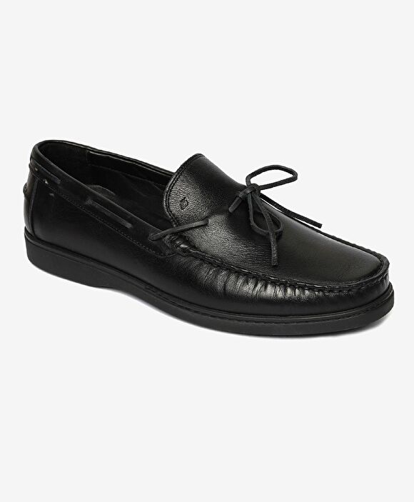 Erkek Siyah Hakiki Deri Casual Ayakkabı