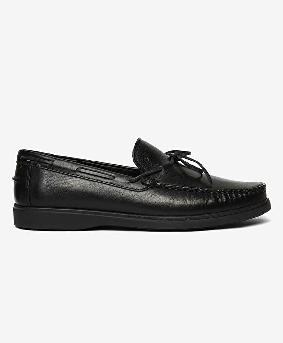 Erkek Siyah Hakiki Deri Casual Ayakkabı