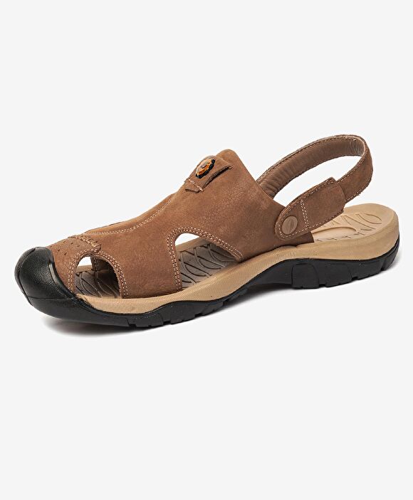 Erkek Kum Hakiki Deri Sandalet