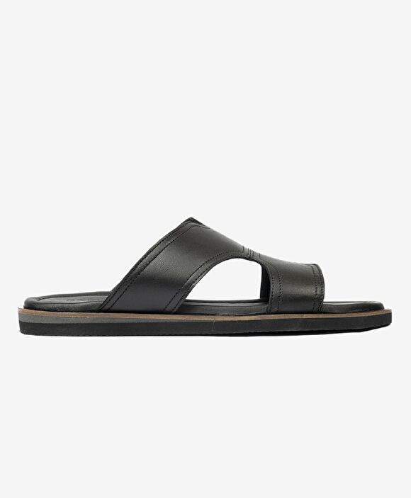 Erkek Siyah Hakiki Deri Terlik