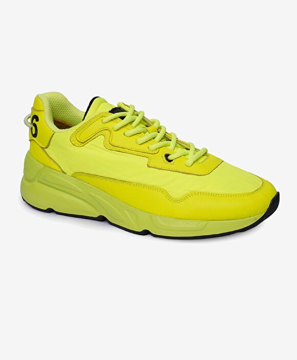 Erkek Neon Sarı Spor Ayakkabı