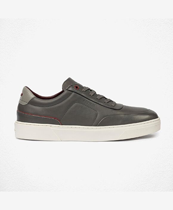 Erkek Füme Hakiki Deri Sneaker Ayakkabı