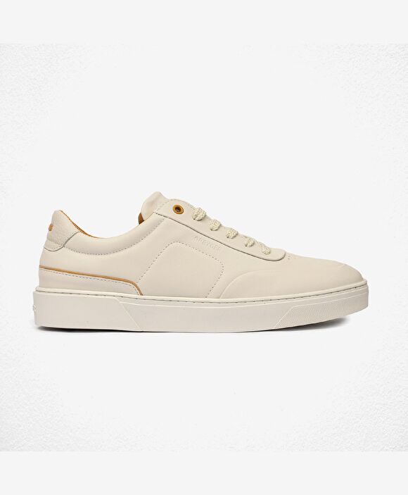 Erkek Kirli Beyaz Hakiki Deri Sneaker Ayakkabı