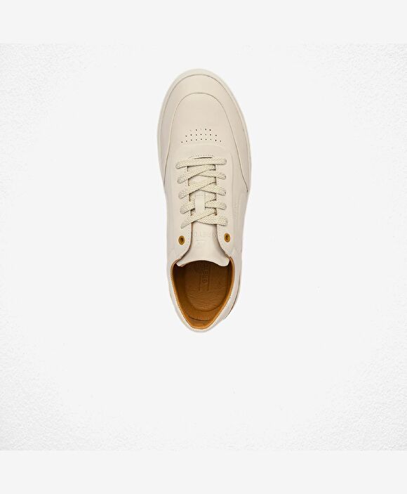 Erkek Kirli Beyaz Hakiki Deri Sneaker Ayakkabı