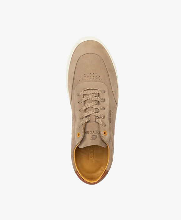 Erkek Vizon Hakiki Deri Sneaker Ayakkabı