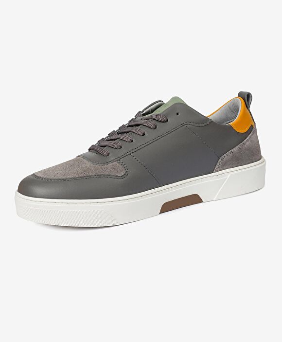 Erkek Füme Hakiki Deri Sneaker Ayakkabı