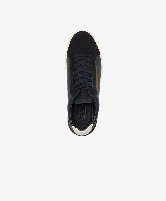 Erkek Açık Lacivert Hakiki Deri Sneaker Ayakkabı