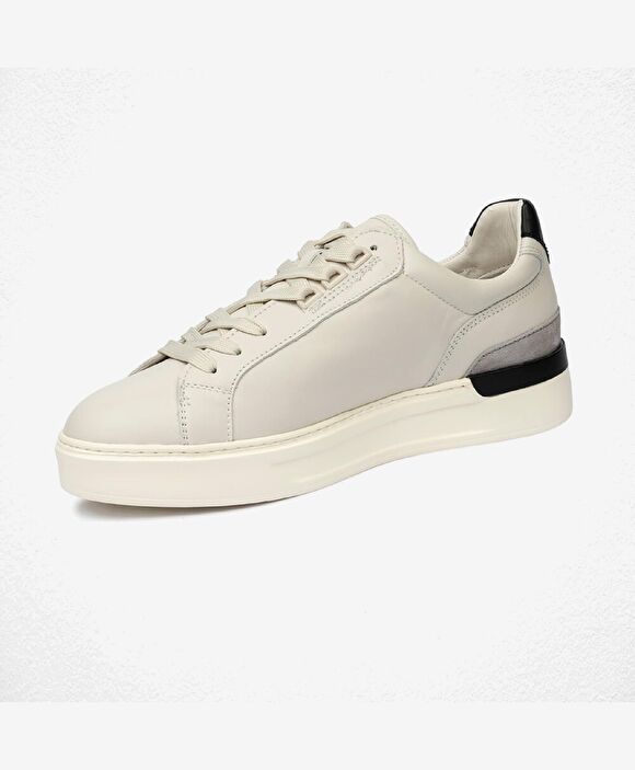 Erkek Kirli Beyaz Hakiki Deri Sneaker Ayakkabı