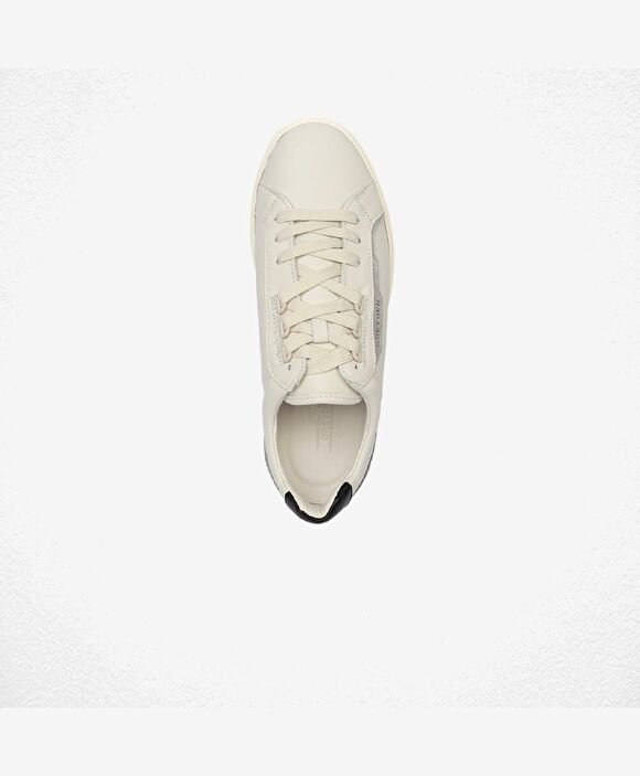 Erkek Kirli Beyaz Hakiki Deri Sneaker Ayakkabı