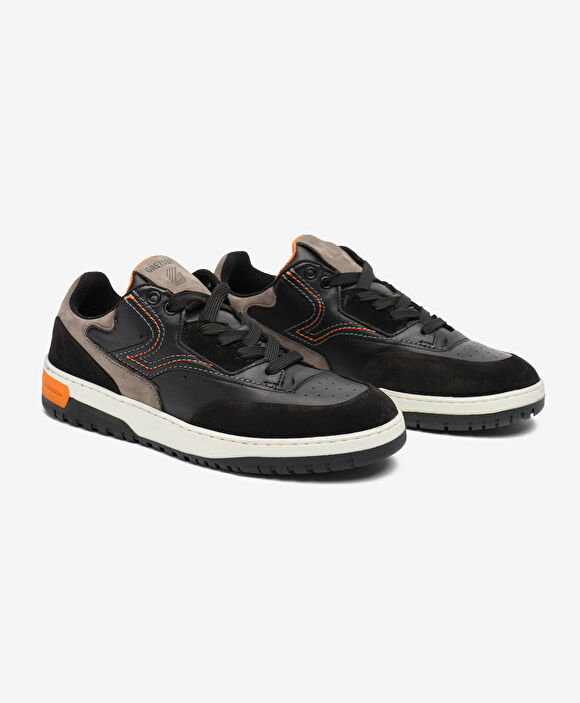 Erkek Siyah Hakiki Deri Sneaker Ayakkabı
