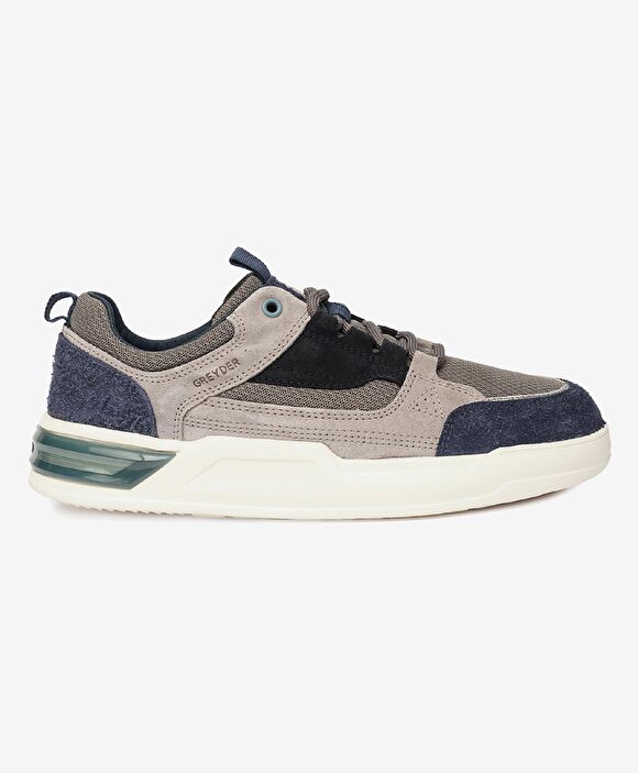 Erkek Lacivert Hakiki Deri Sneaker Ayakkabı