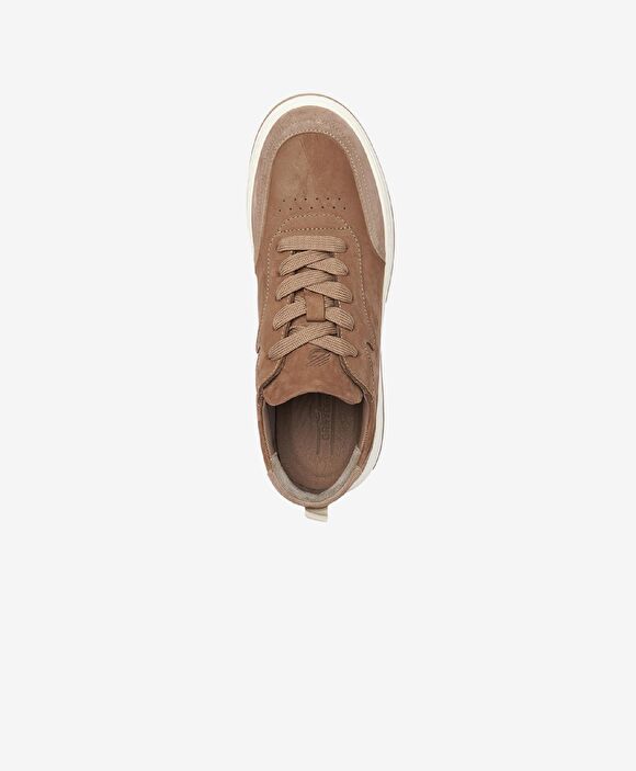 Erkek Koyu Vizon Hakiki Deri Sneaker Ayakkabı