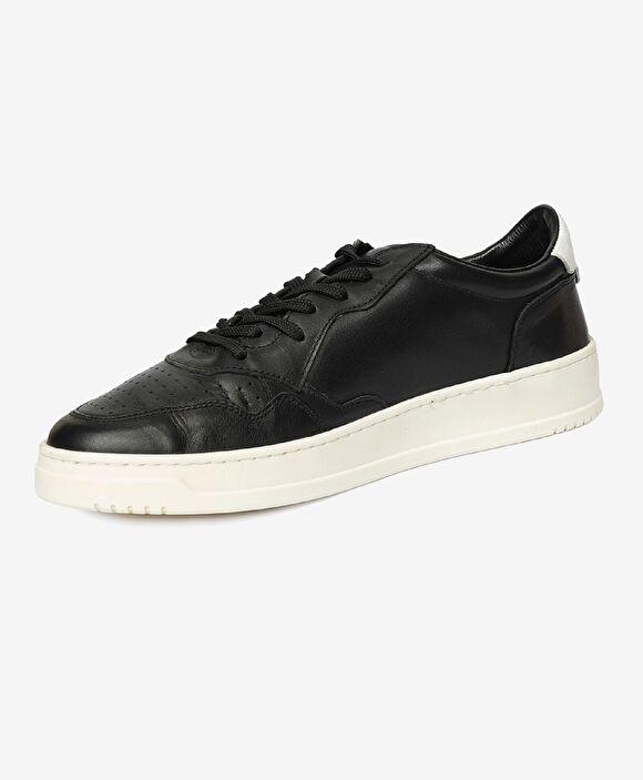 Erkek Siyah Hakiki Deri Sneaker  Ayakkabı