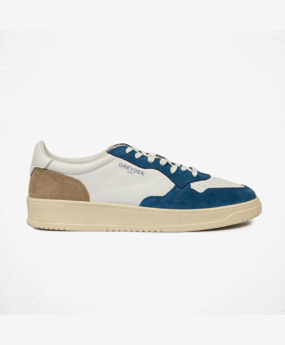 Erkek Saks Beyaz Hakiki Deri Sneaker Ayakkabı